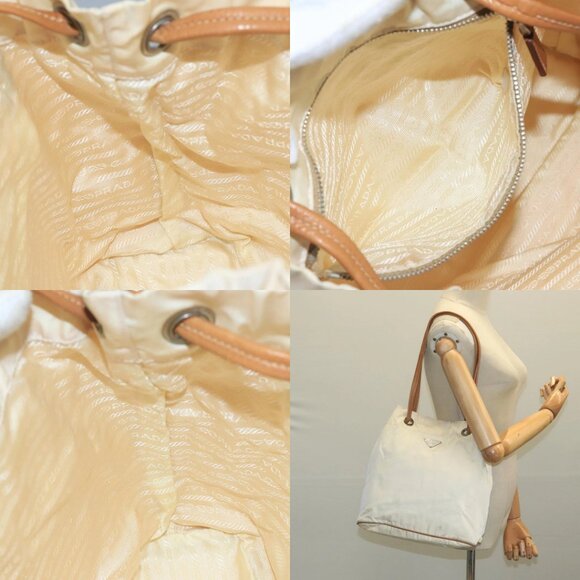PRADA Shoulder Bag Nylon White Auth 109902 - Picture 14 of 15